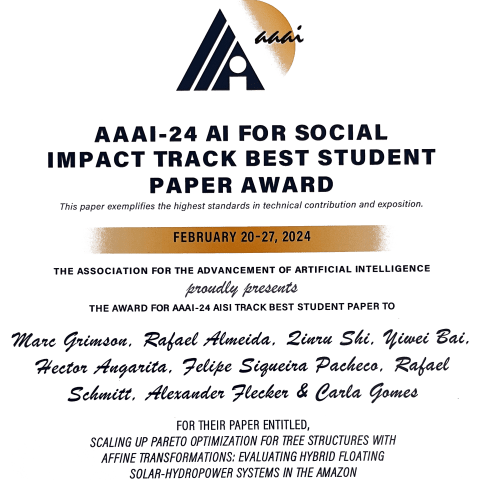 AAAI-24 AI for Social Impact Track Best Student Paper Award